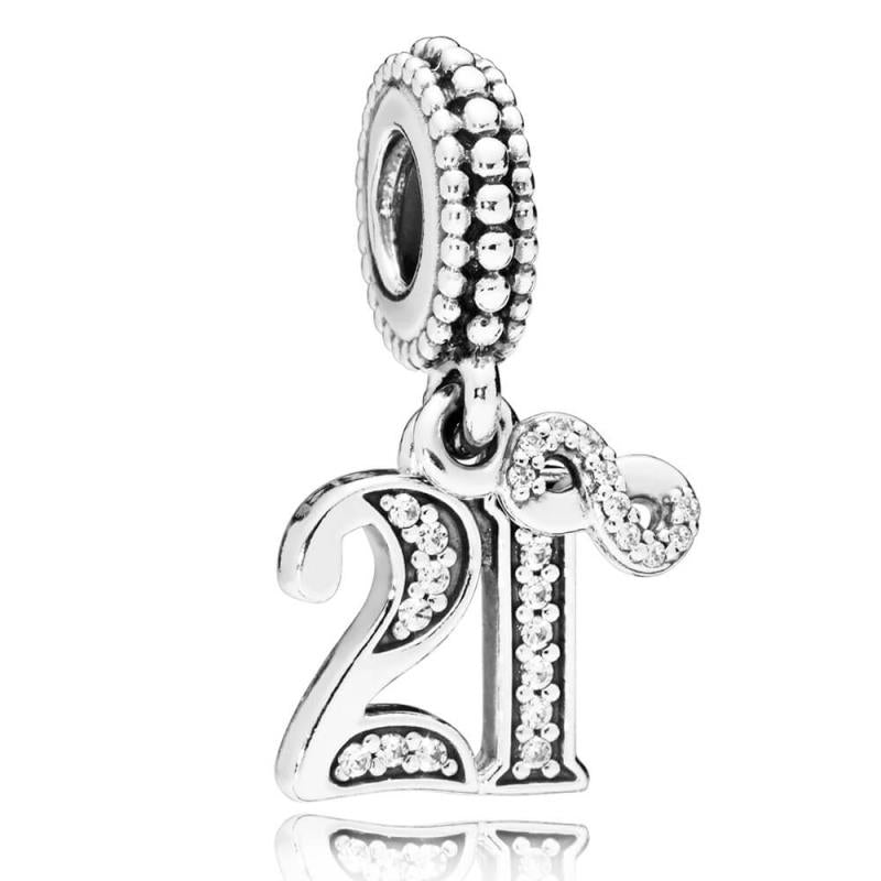 21st Celebration Dangle Charm