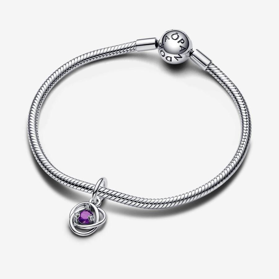 February Eternity Circle Dangle Charm