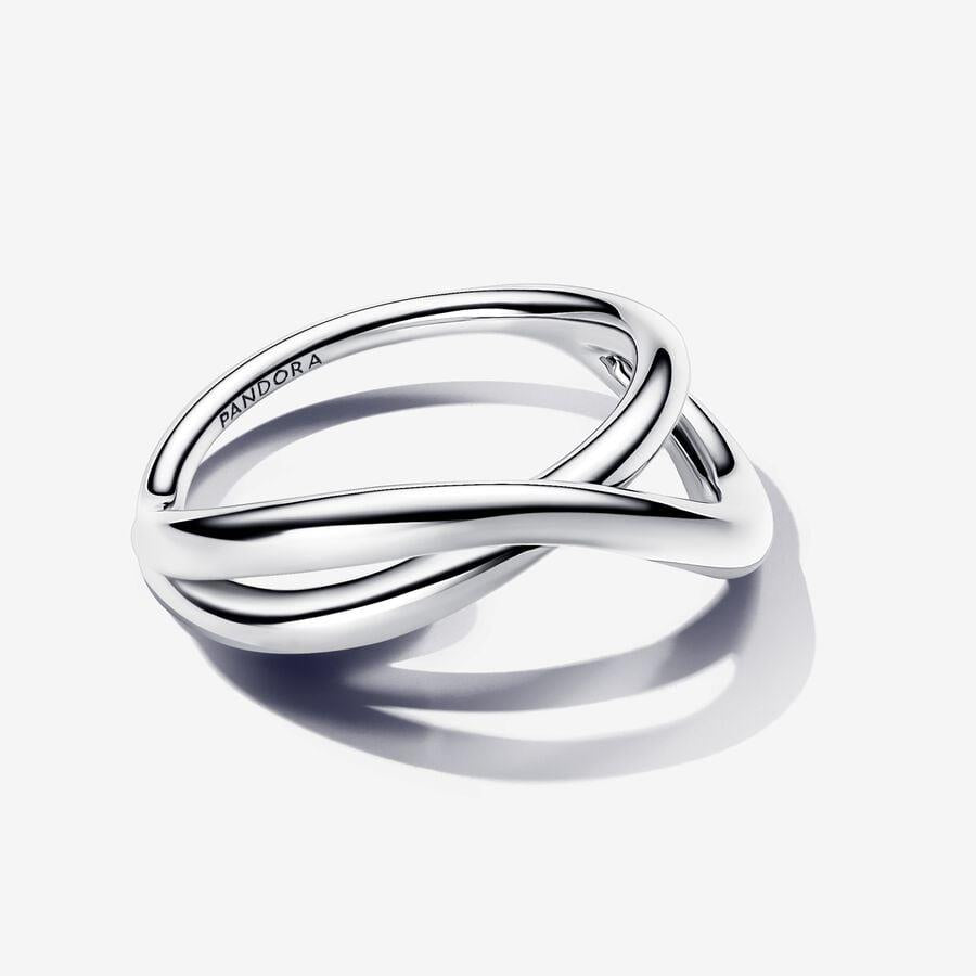 Organically Shaped Infinity Ring - Size 52