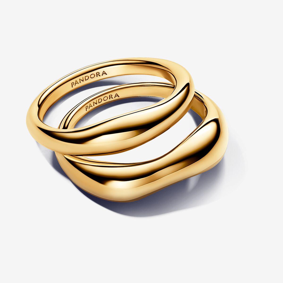 Organically Shaped Stacking Rings - Size 56
