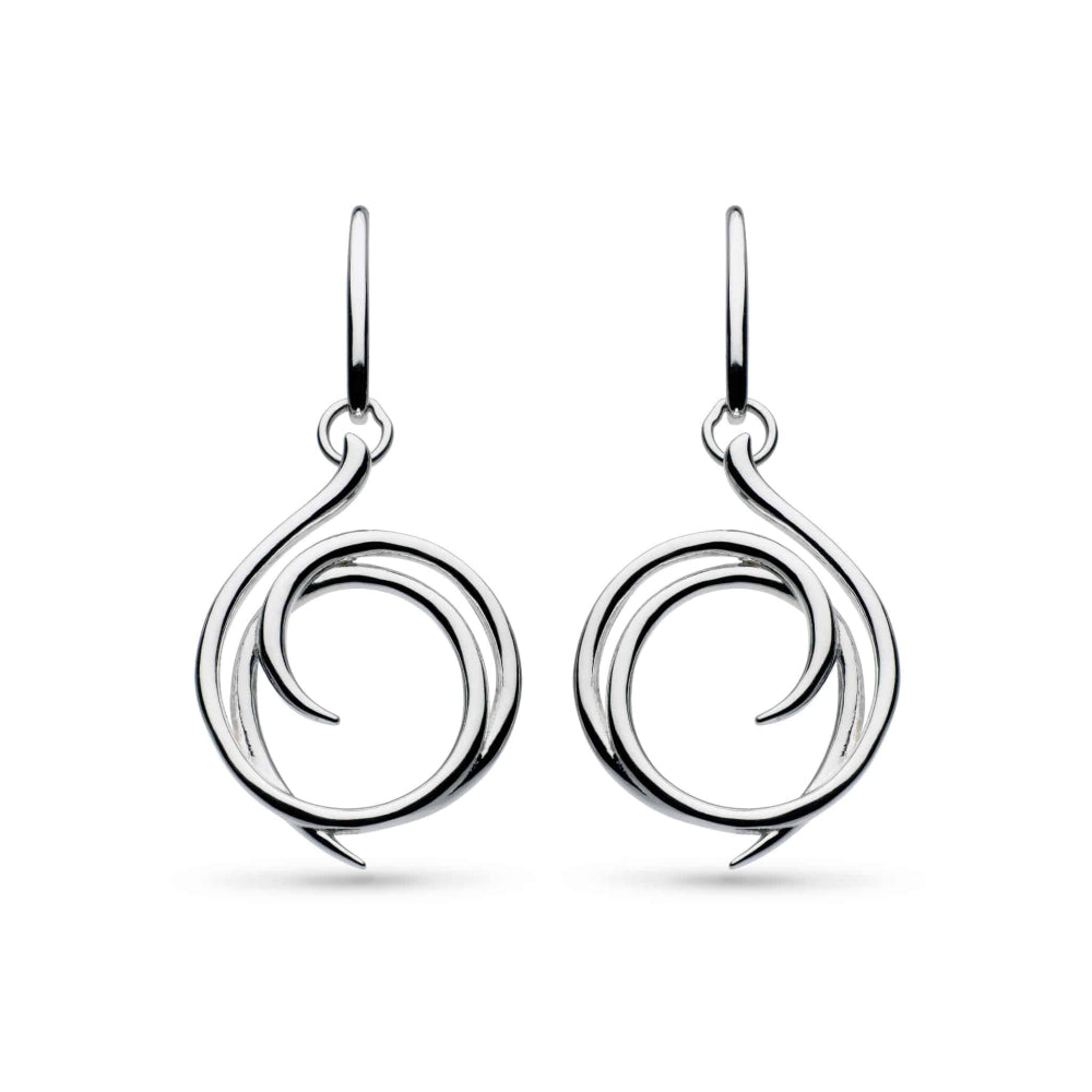 Entwine Helix Wrap Drop Earrings - silver earring earrings