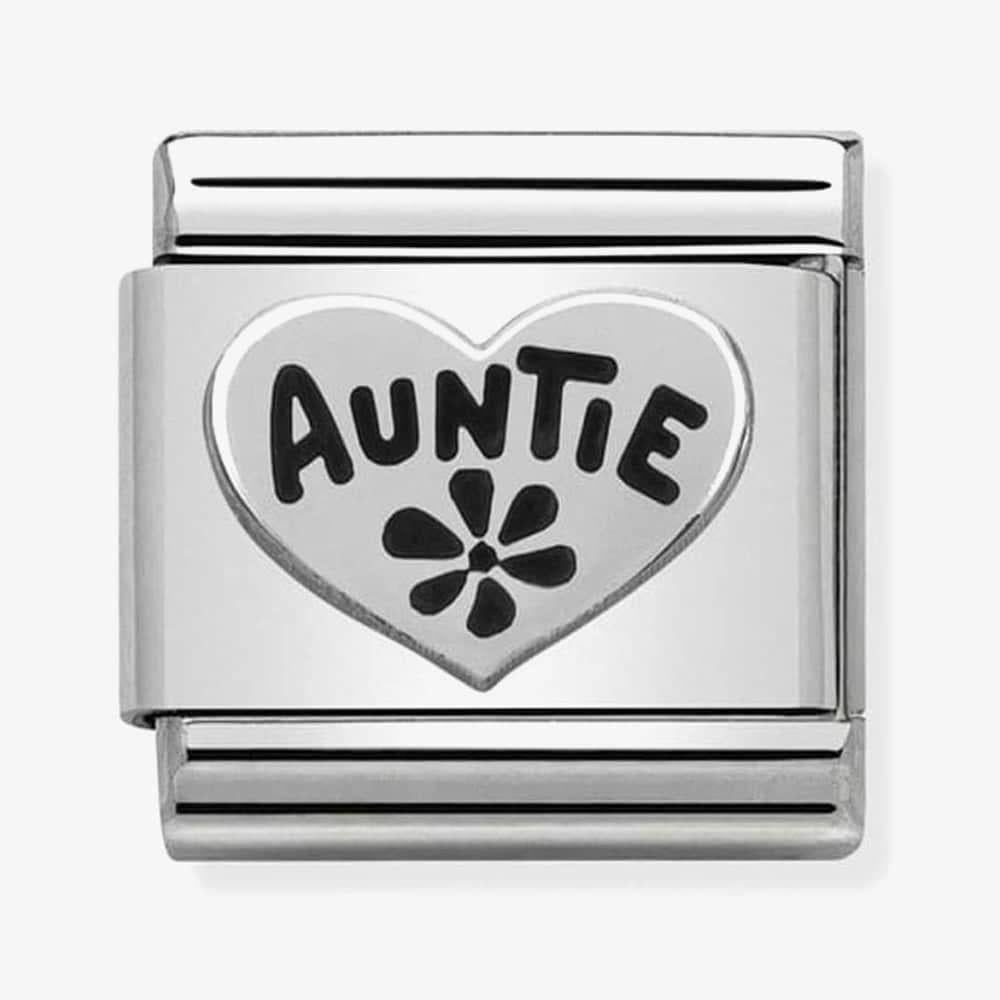 Composable Classic Auntie Heart Link in Enamel