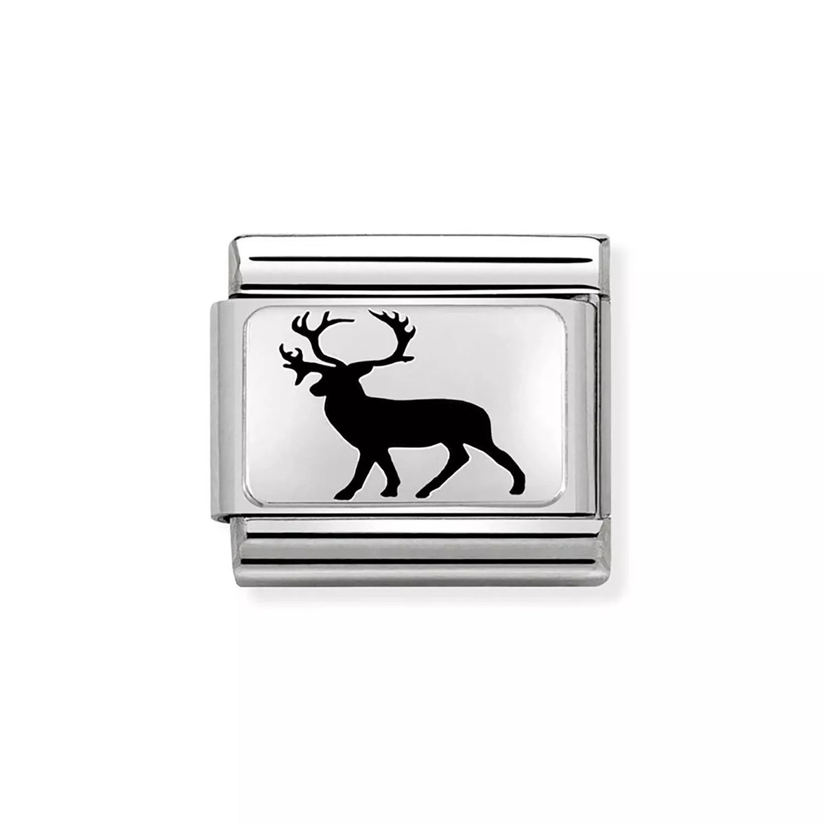 Classic Stainless Steel Stag Charm