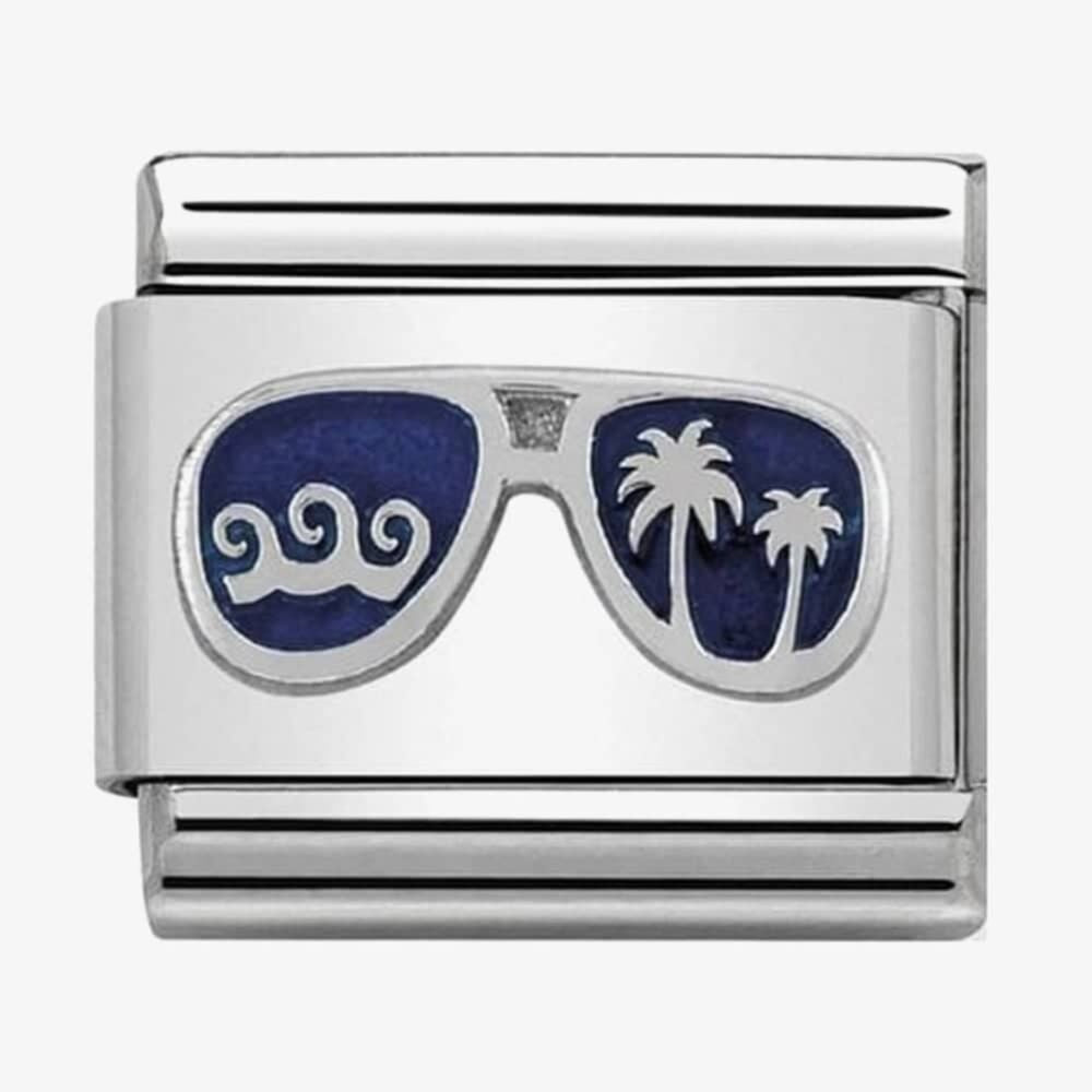 CLASSIC Silvershine Symbols Blue Miami Sunglasses Charm