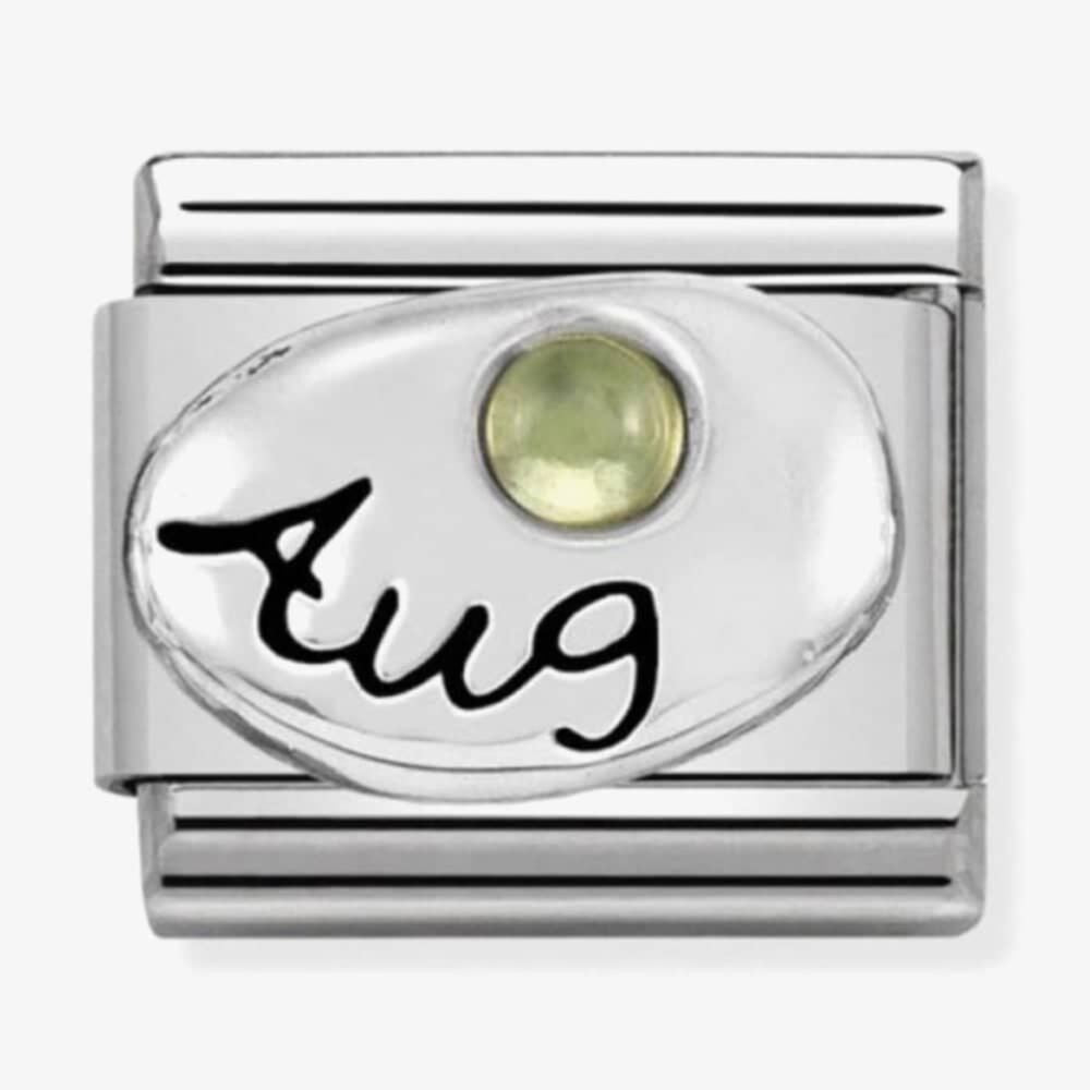 CLASSIC Silvershine Symbols August Peridot Birthstone Charm
