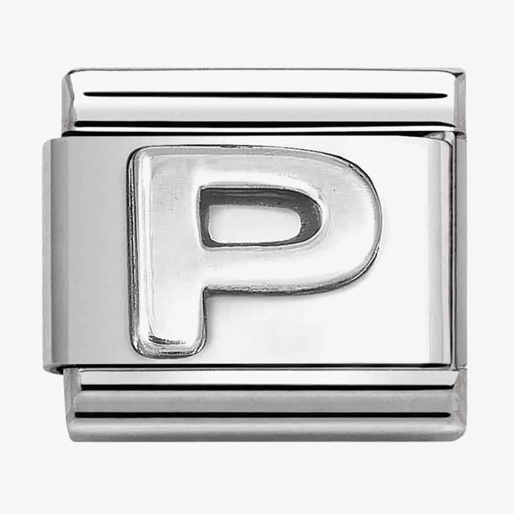 Composable Classic Link, Letter P, silver