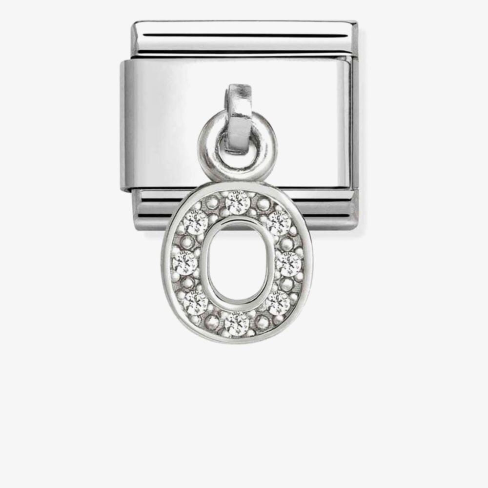 Silvershine Sparkling Letter O Charm