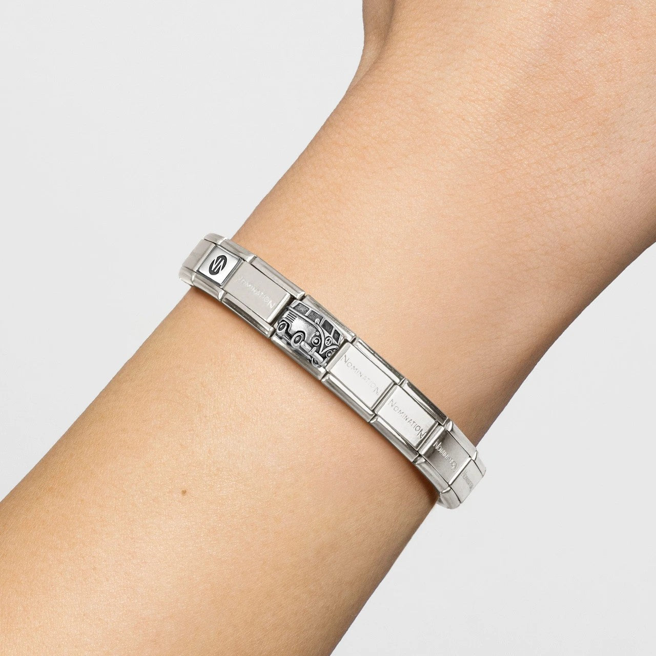 Classic Silver Camper Van Charm
