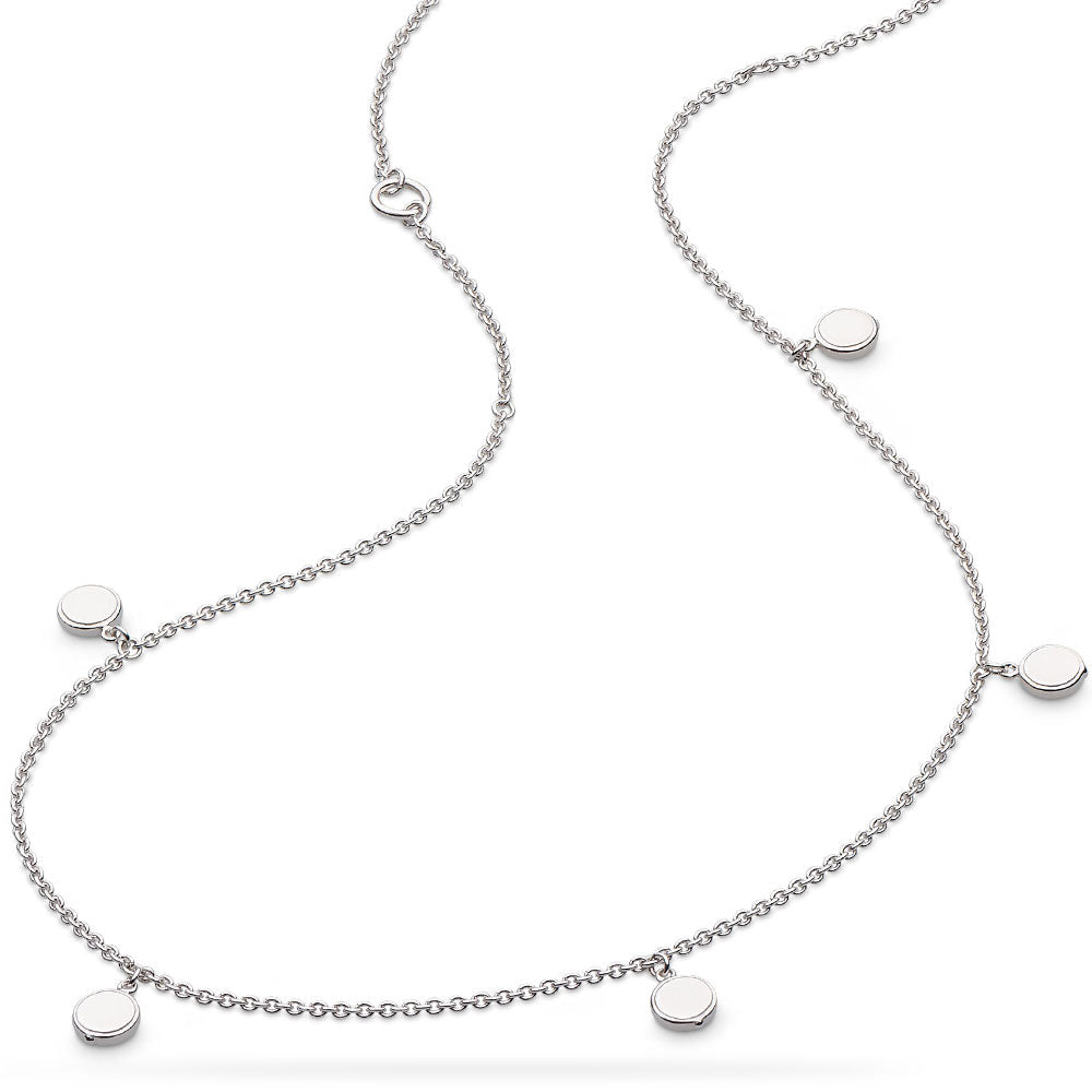 Céleste Eclipse Dangle Disc Station Necklace