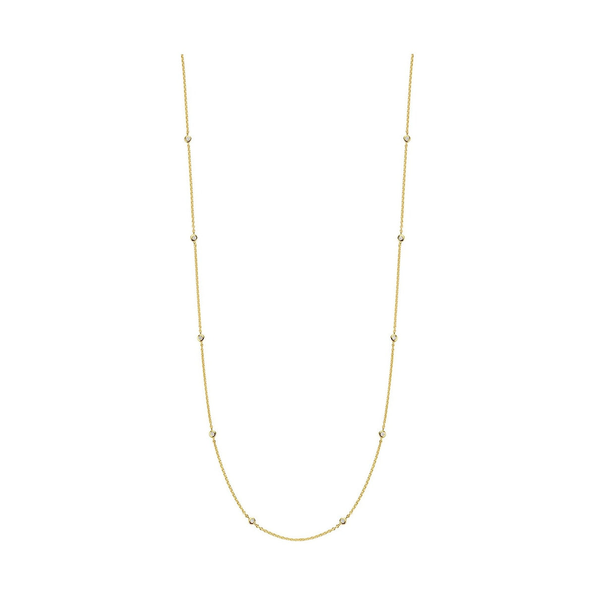 Basic Zirconia Necklace, 42cm