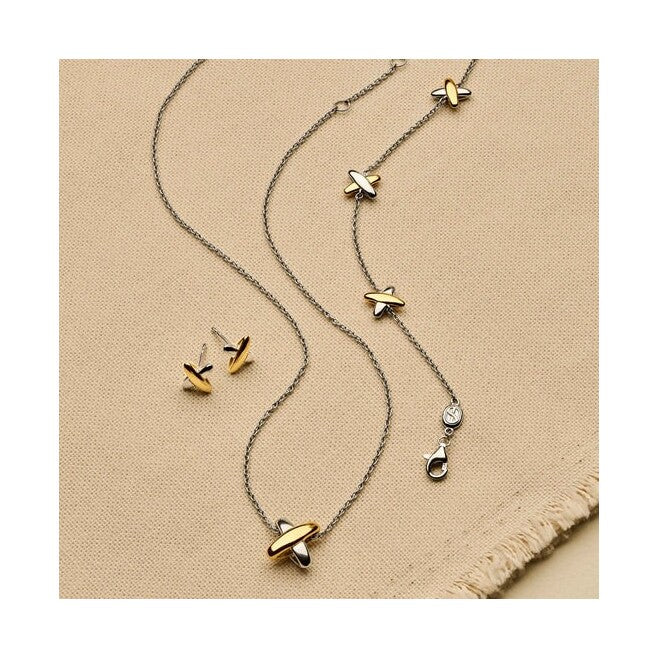 Bicolor Cross Necklace