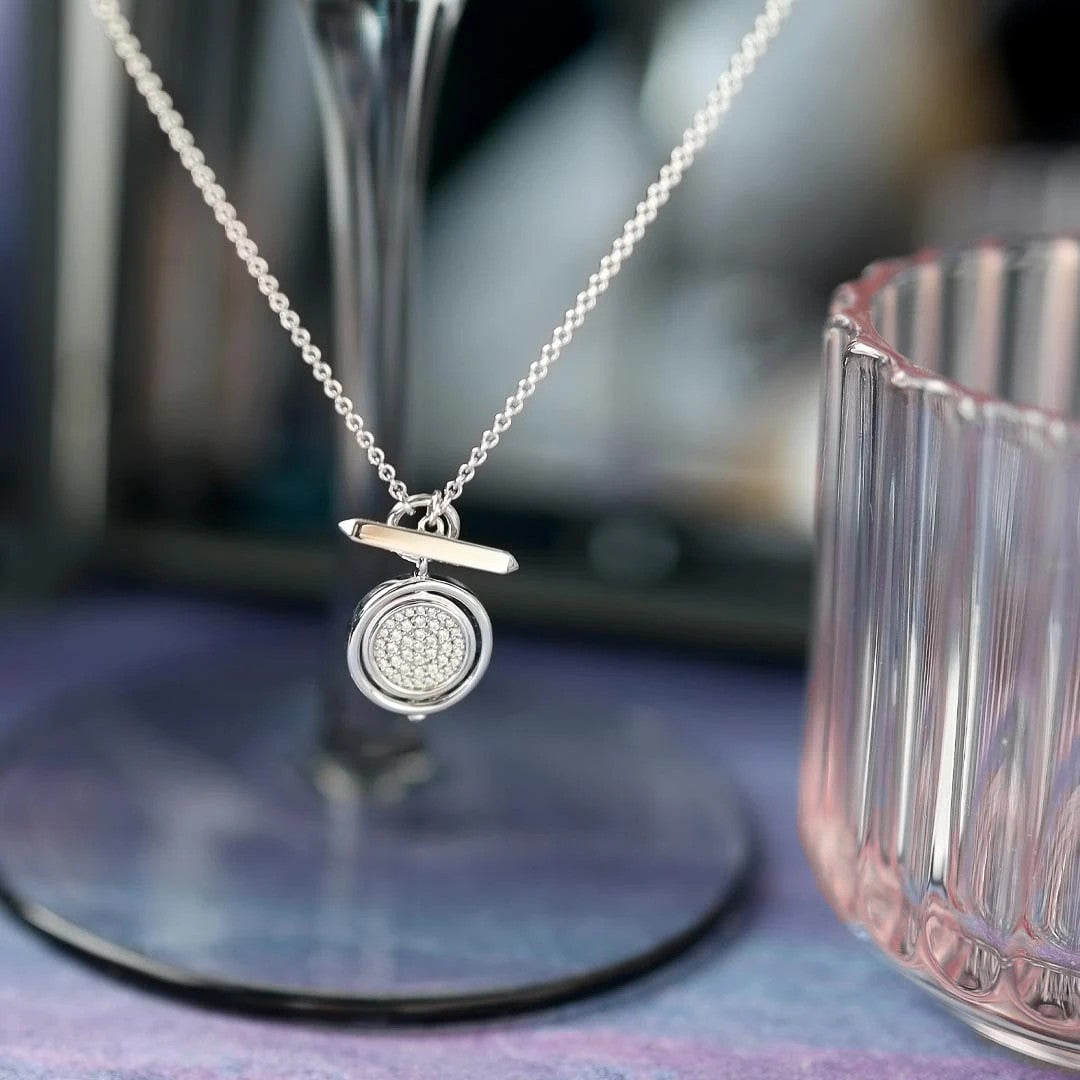 Revival Eclipse Lux Pave Spinner Necklace