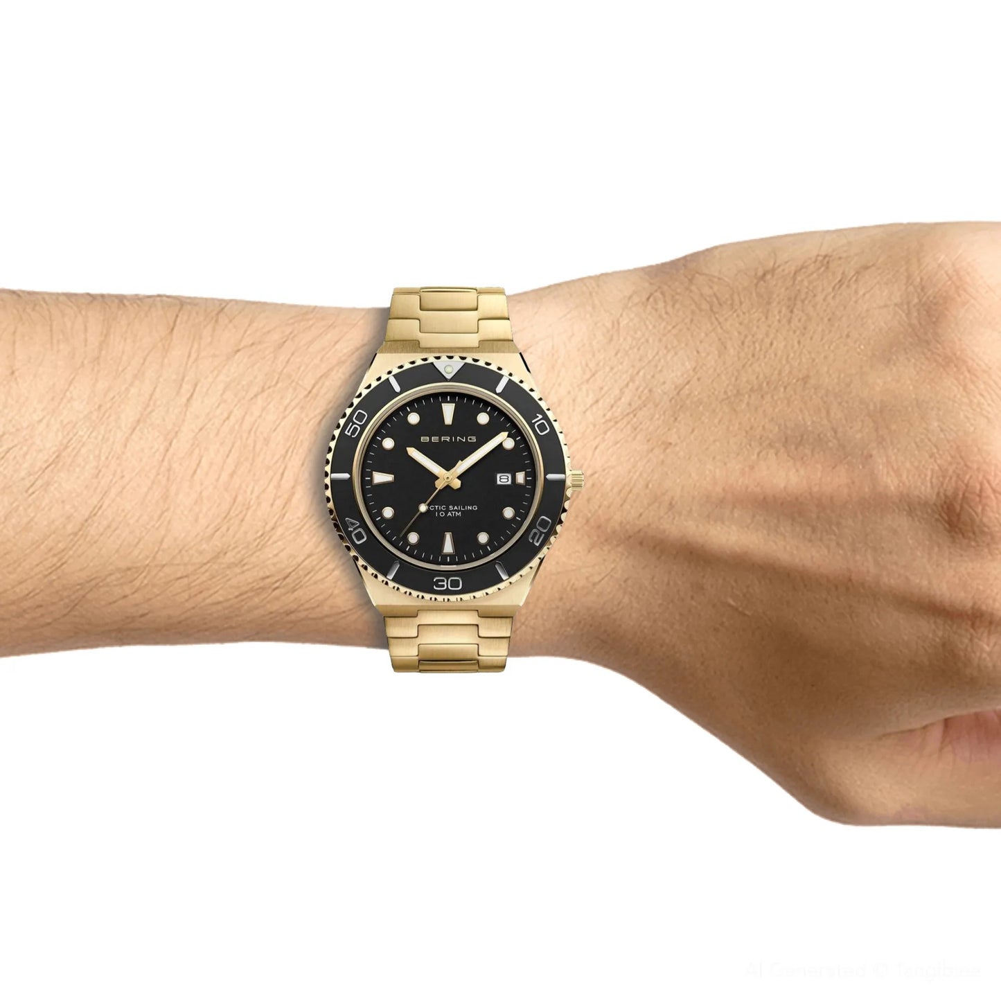 BERING 18940-732 Arctic Sailing Gold Plated Bracelet Watch