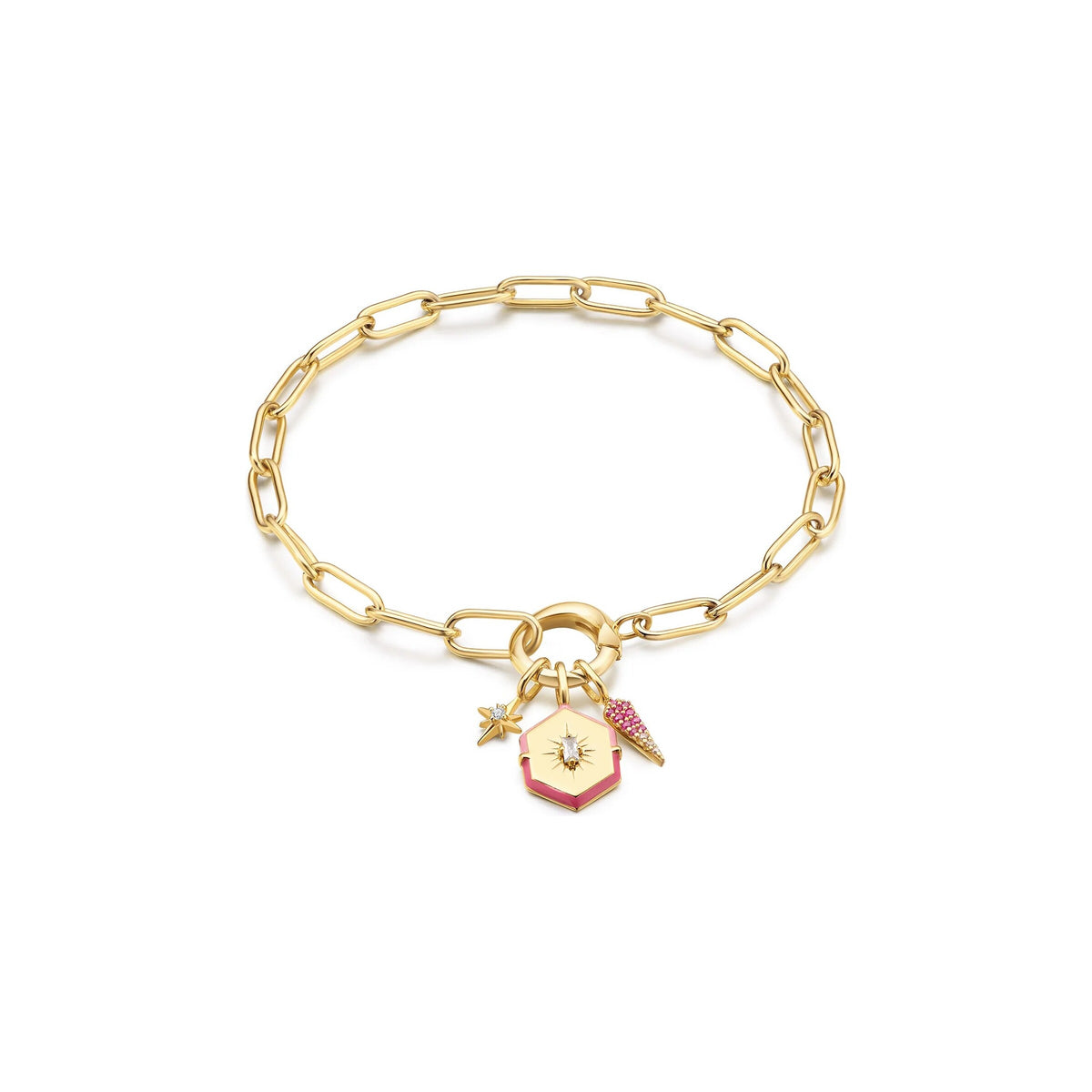 Gold Ombré Pink Charm