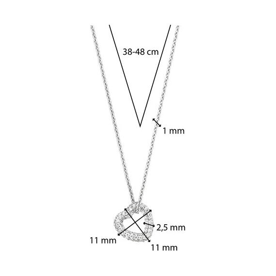Zirconia Heart Necklace