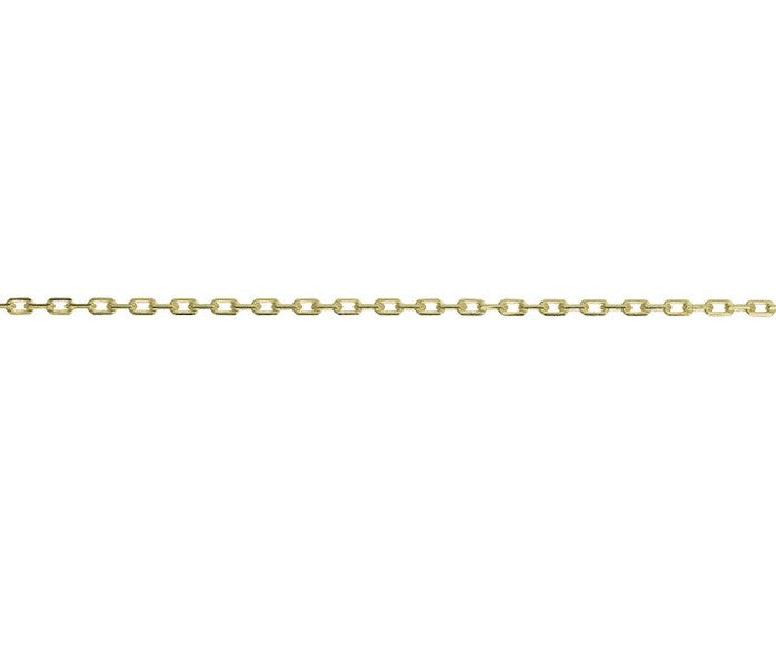 9ct Yellow 40 Angle Filed Trace 16"/40cm
