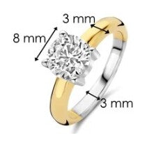 Classic Zirconia Ring 8mm, size 52
