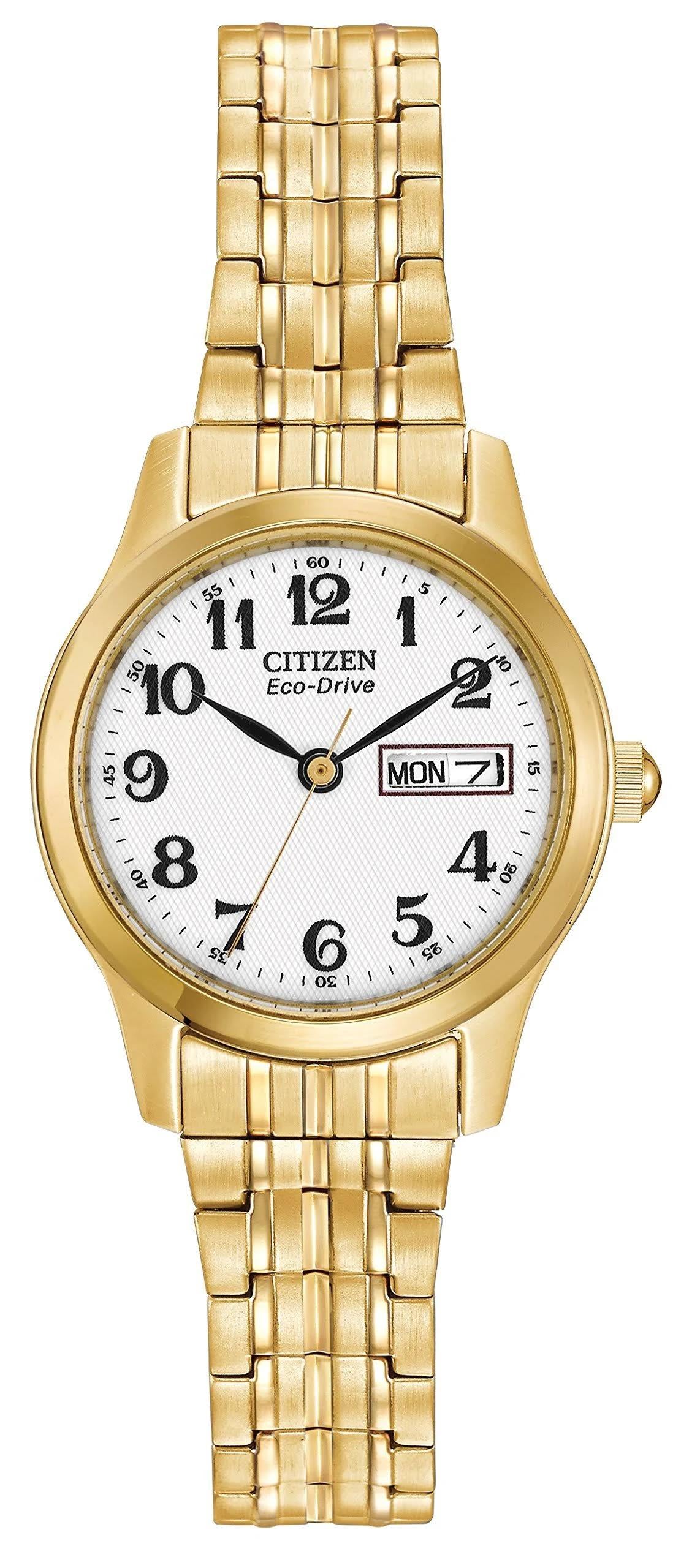 Citizen Expansion Gold Plated Ladies Eco-Drive Bracelet Watch