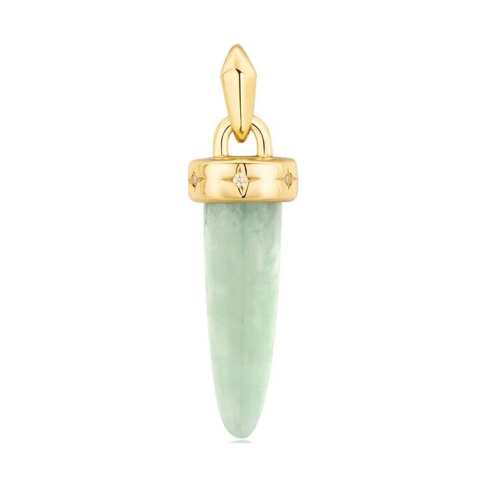 Gold Amazonite Drop Charm Pendant
