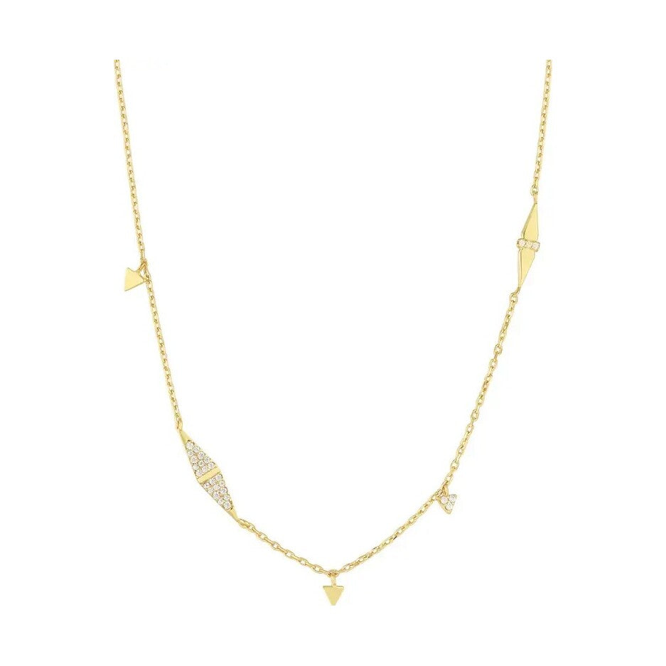 Ania Haie Gold Plated Silver Geometric Sparkle Chain Necklace N053-06G
