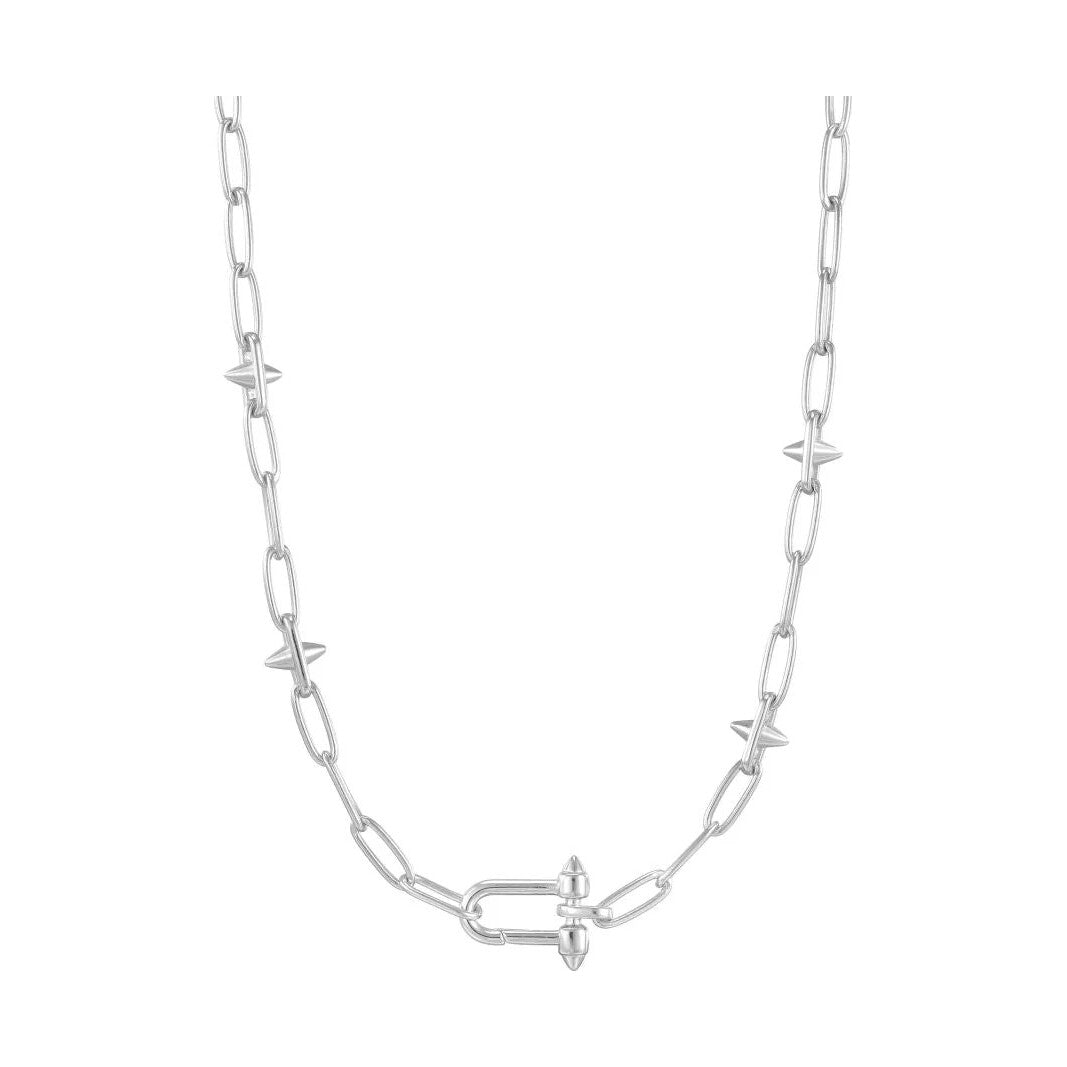 Ania Haie Silver Stud Link Charm Necklace