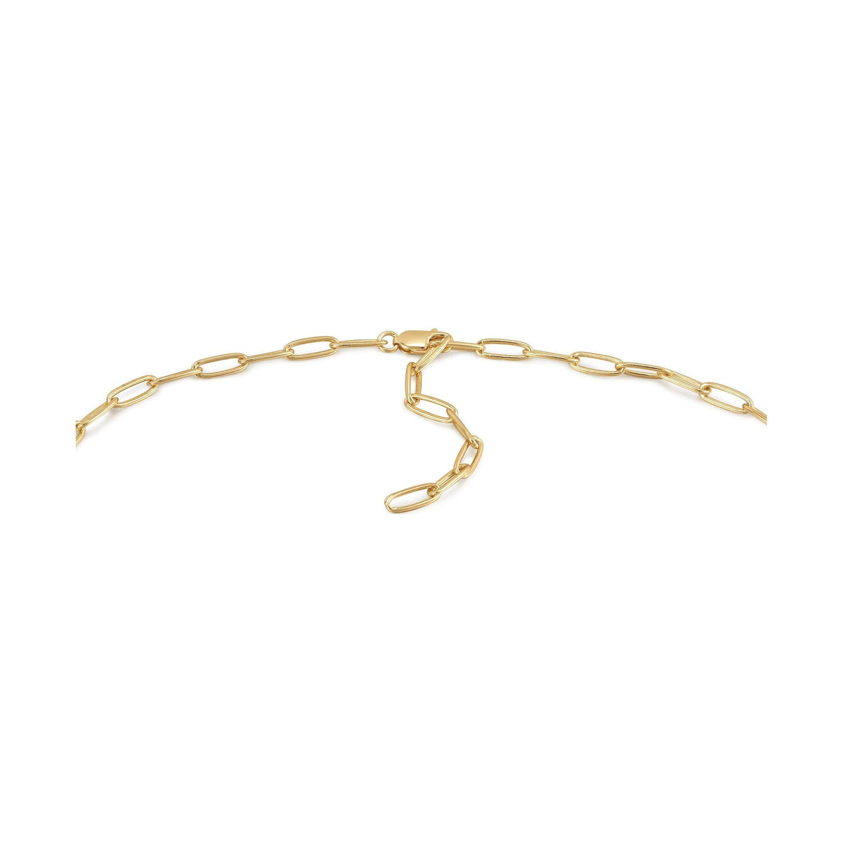 Gold Link Charm Chain Connector Necklace