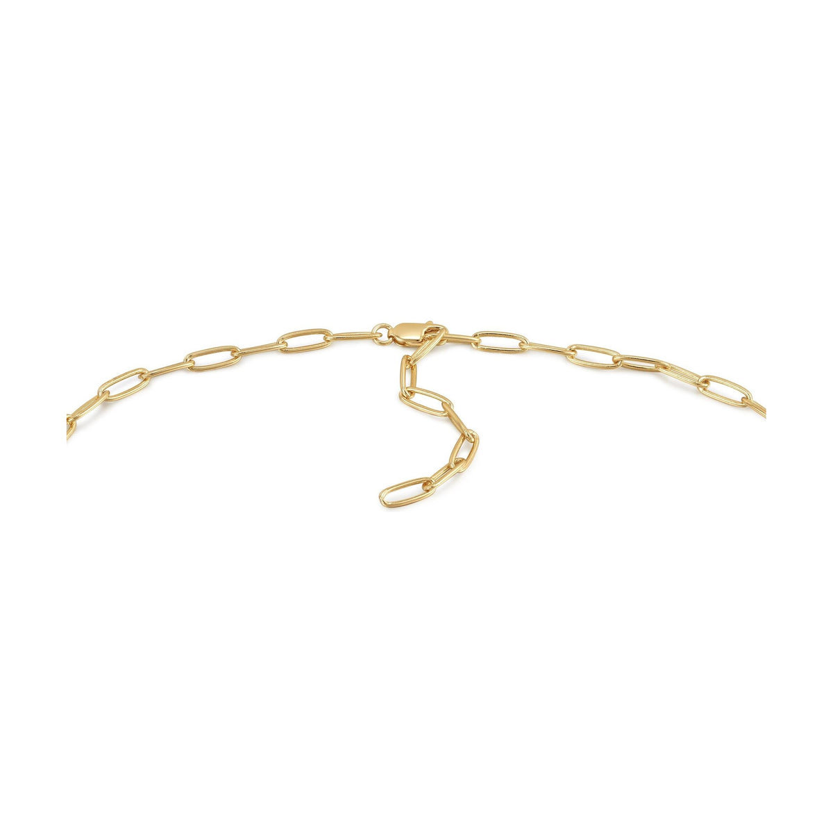 Gold Link Charm Chain Connector Necklace