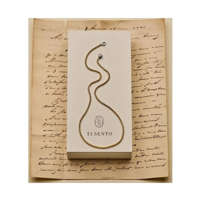 Basic Box Chain Necklace, 45cm.