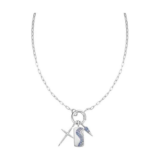 Silver Mini Link Charm Chain Connector Necklace