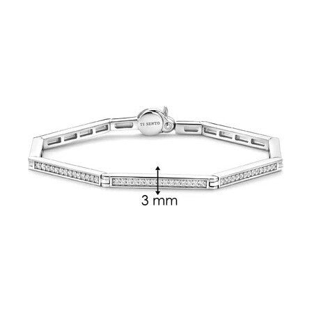 Vintage Zirconia Chain Bracelet