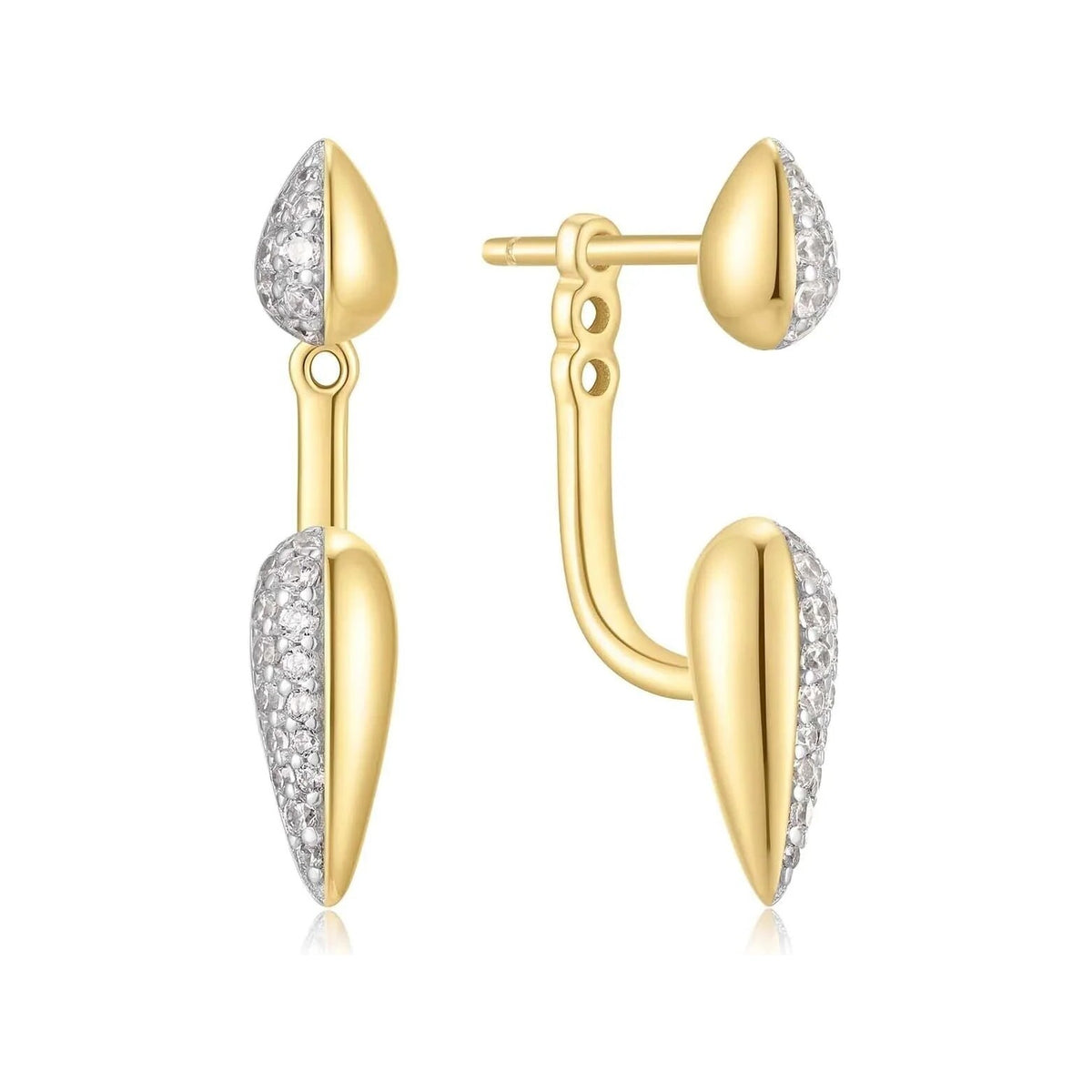 Two-Tone Sparkling Puffy Spike Ear Jackets