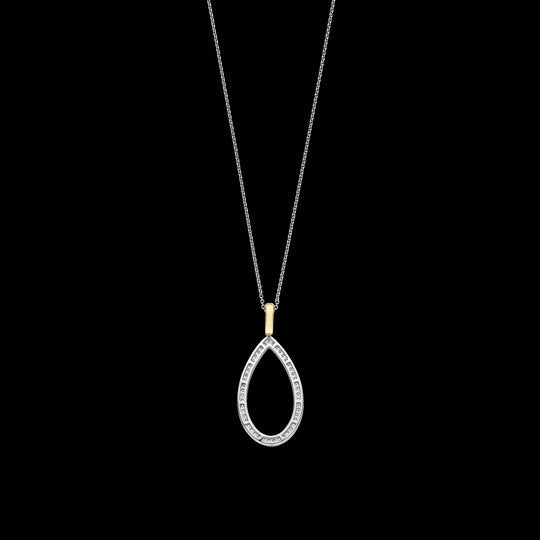 Classic Soft Oval Zirconia Necklace with pendant