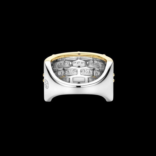 Classic Layered Zirconia Ring - L model, size 58.