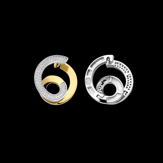 Sculptural Twisted Zirconia Earrings
