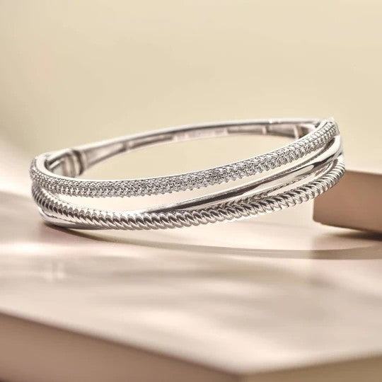 Zirconia Structure Bangle, medium.