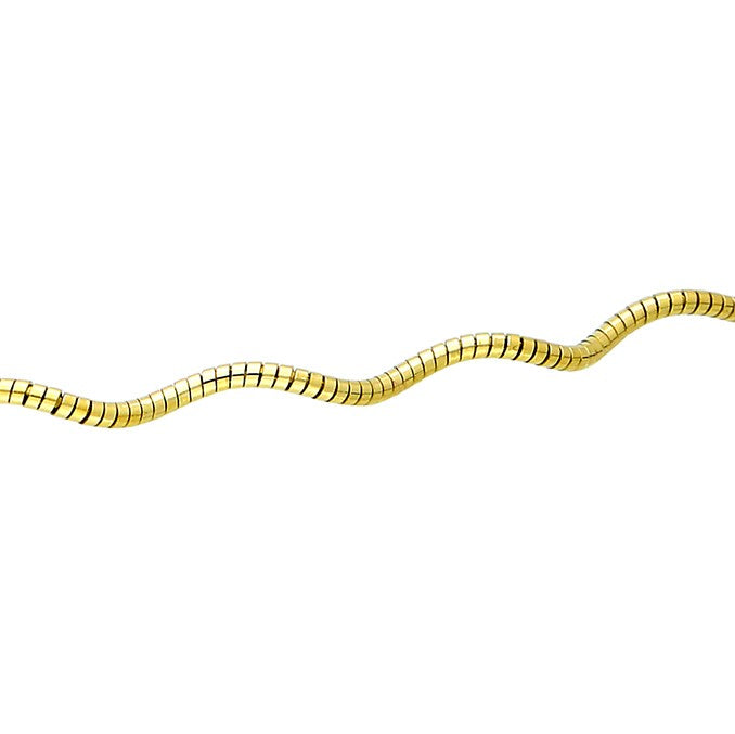 Sterling Silver Omega Wave Necklace