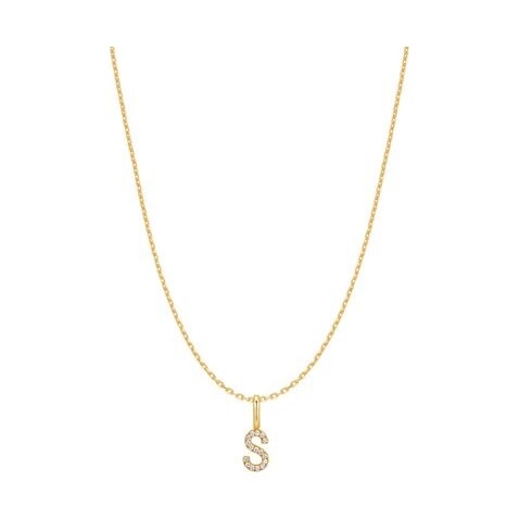 Gold Letter S Initial Necklace