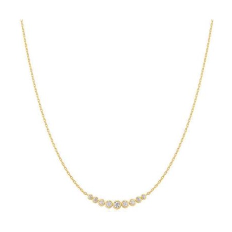 Gold Graduated Bezel-Set Necklace