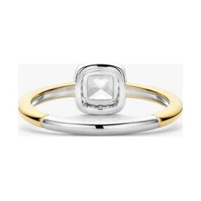 Classic Square Zirconia Ring, size 54.