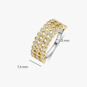 Layered Round Zirconia Ring