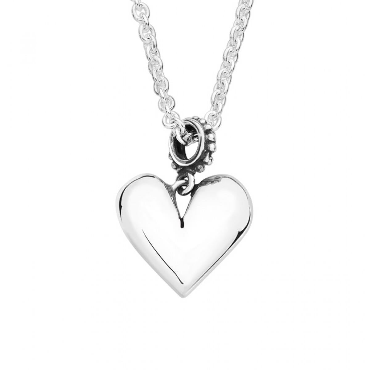 Silver heart necklace
