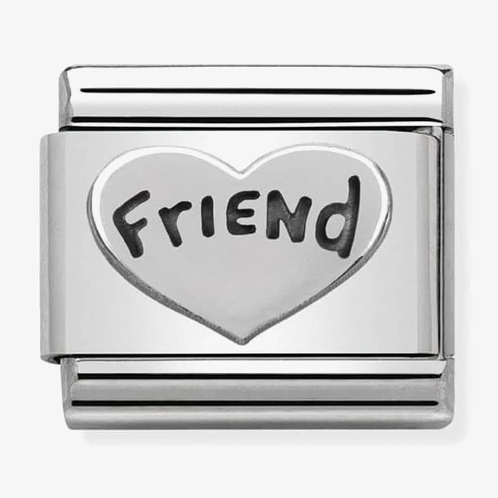 Nomination Friend Heart Link in Sterling Silver - Silver