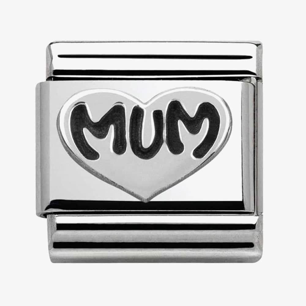 Nomination Mum Heart Link in Sterling Silver - Silver