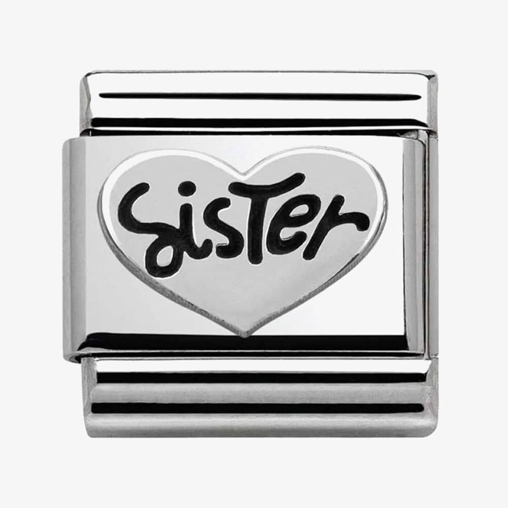 Nomination Sister Heart Link in Sterling Silver - Silver