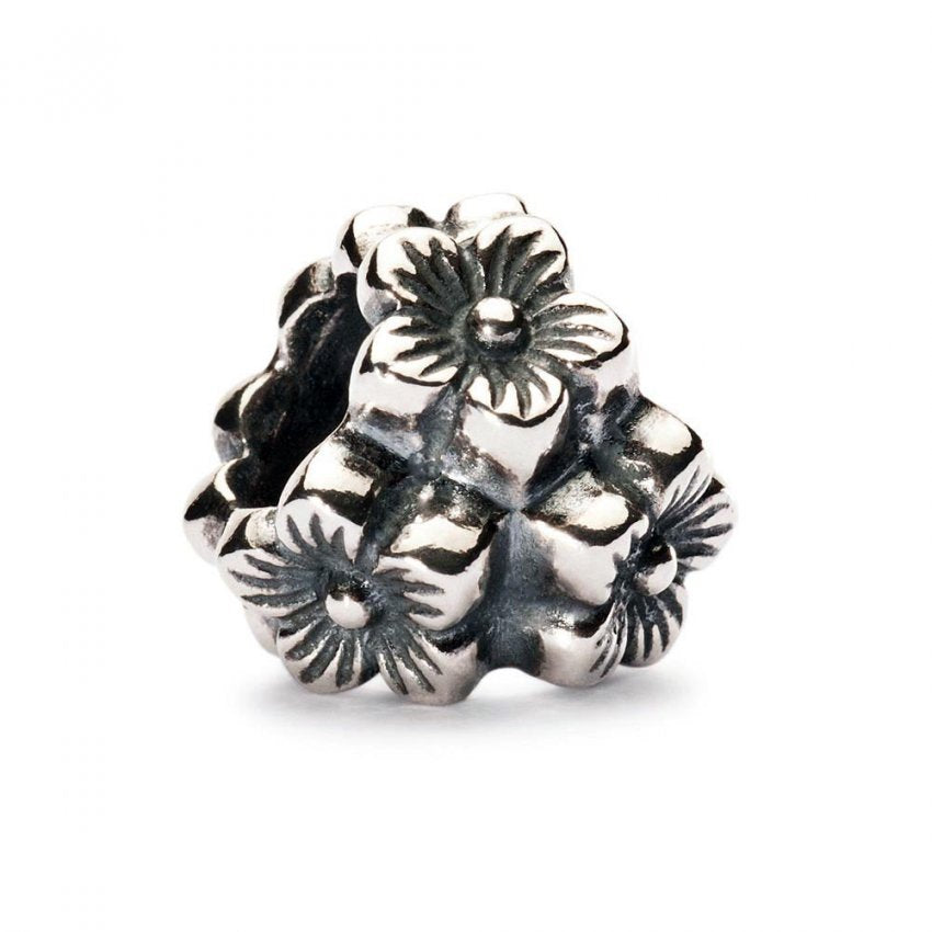 Trollbeads Elderflower Pendant Silver Bead - necklace.