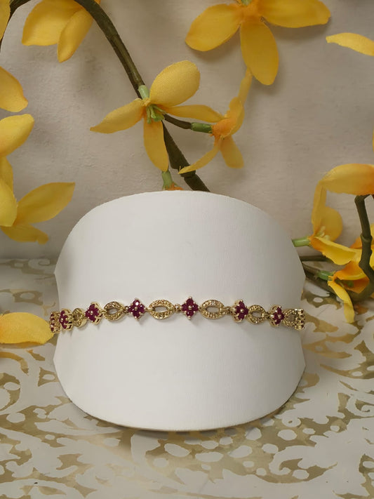 18ct Yellow Gold Ruby Bracelet