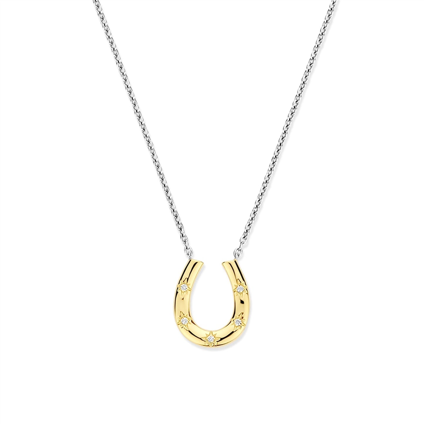 Ti Sento yellow gold plated and sterling silver bracelet with polished links