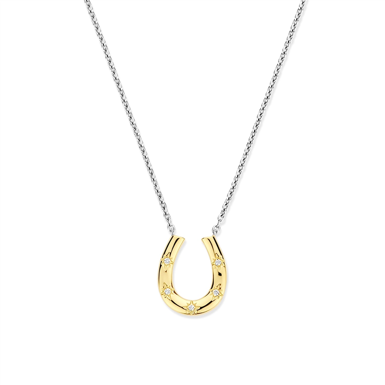 Ti Sento yellow gold plated and sterling silver bracelet with polished links