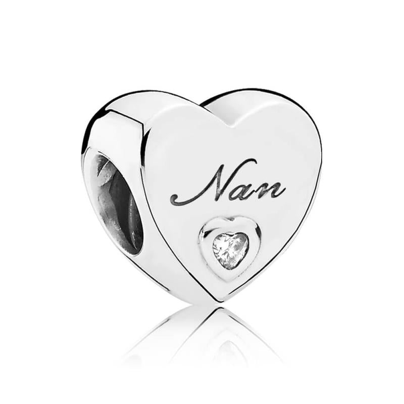 Polished Nan Heart Charm