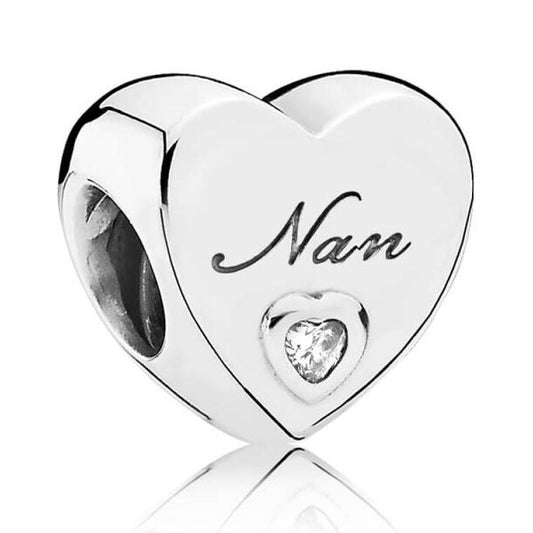 Polished Nan Heart Charm